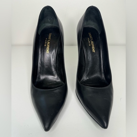 Yves Saint Laurent Paris Black Pumps Sz 38.5 - Picture 2 of 6